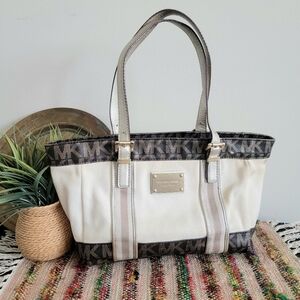 Michael Kors shoulder bag canvas Tote Rare